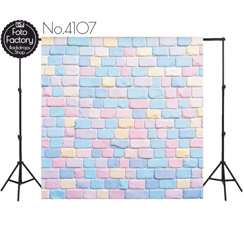Backdrop colorful brick wall 4107