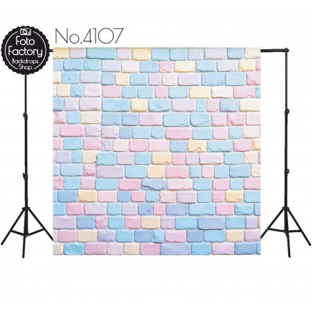 Backdrop colorful brick wall 4107