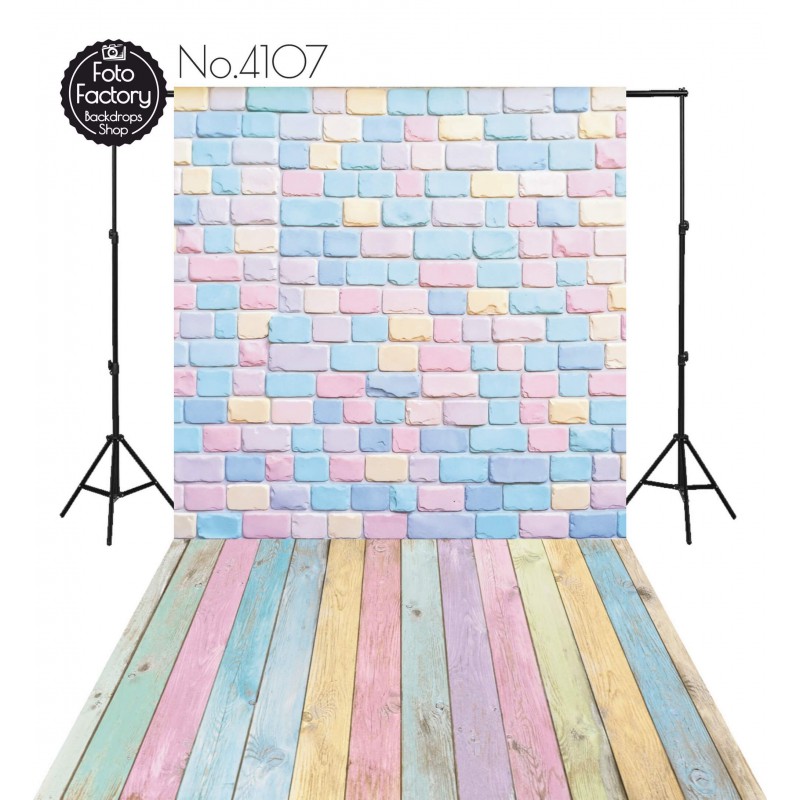 Backdrop colorful brick wall 4107