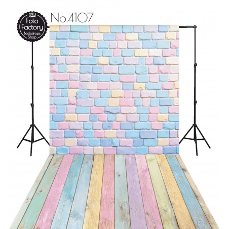 Backdrop colorful brick wall 4107