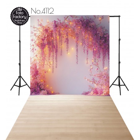 Hintergründe Rosa Blumengirlande 4112