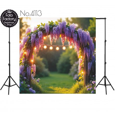 Backdrop purple plants decorative arch 4113