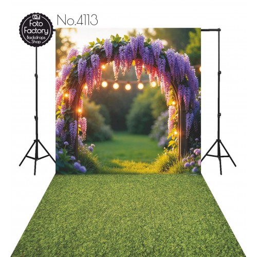 Backdrop purple plants decorative arch 4113