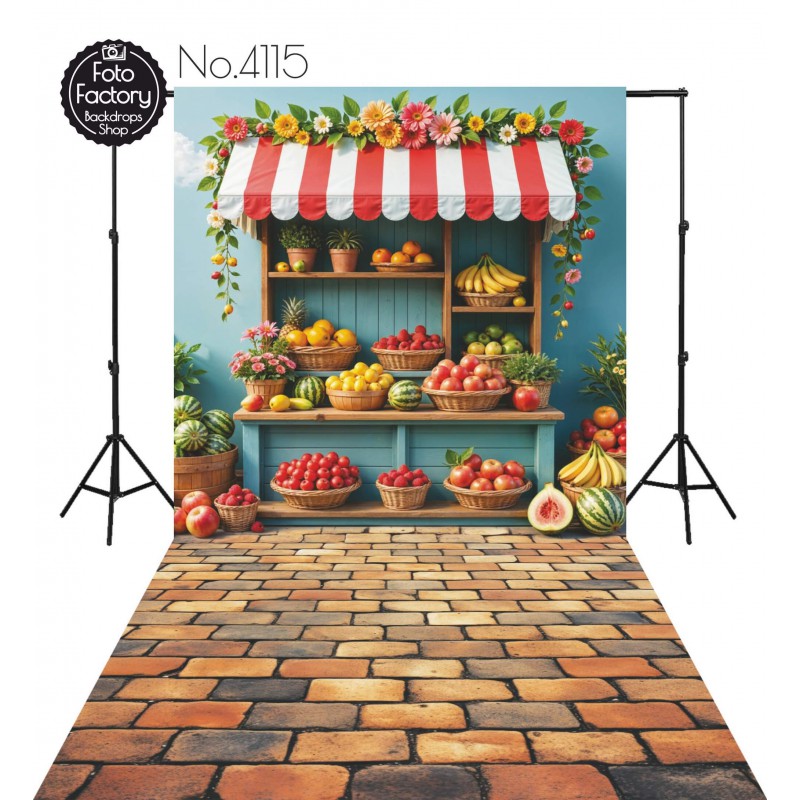 Tło Fotograficzne stragan z owocami 4115
