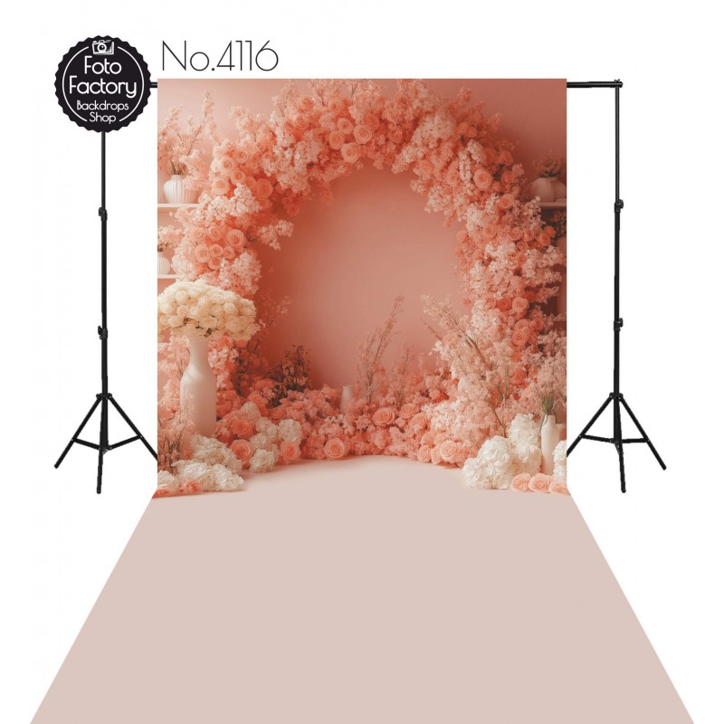 Backdrop pink flower garland 4116