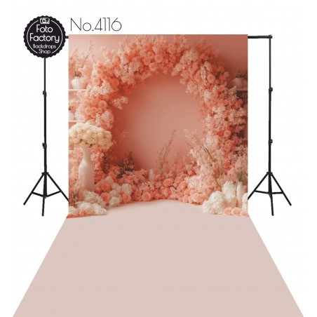 Backdrop pink flower garland 4116