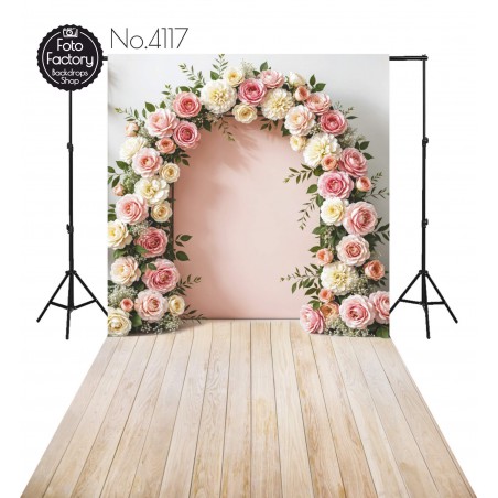 Backdrop colorful flower garland 4117
