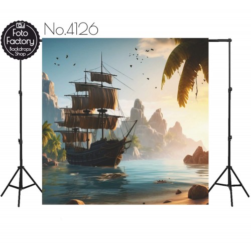 Tło Fotograficzne statek piracki 4126