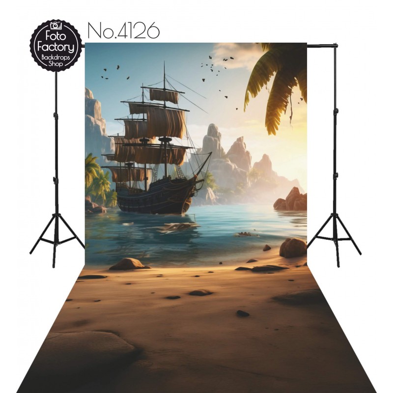 Tło Fotograficzne statek piracki 4126