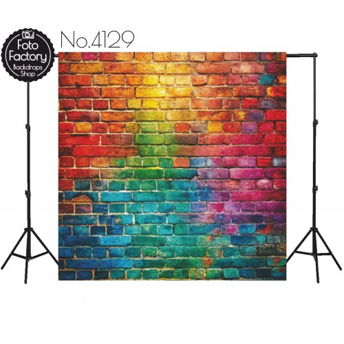 Backdrop colorful brick wall 4129