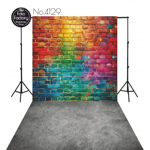 Backdrop colorful brick wall 4129