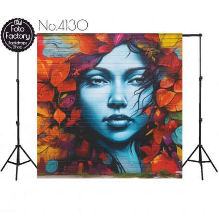 Backdrop graffiti woman 4130
