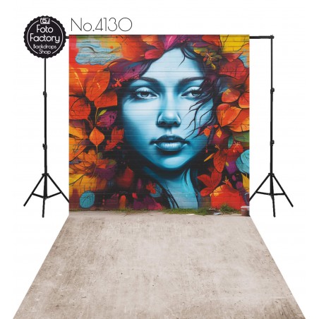 Backdrop graffiti woman 4130