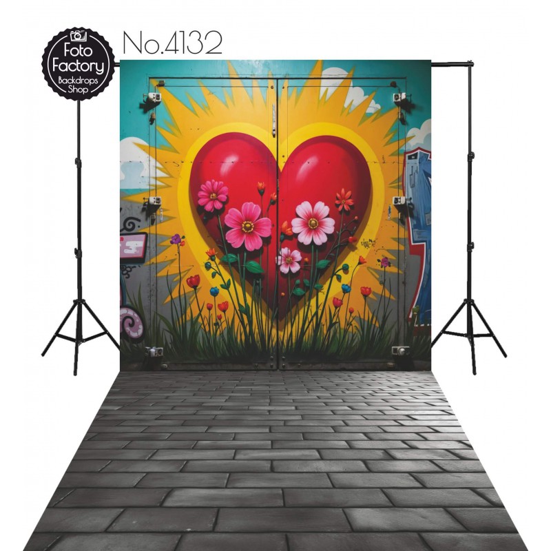 Backdrop graffiti heart 4132