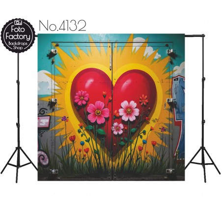 Backdrop graffiti heart 4132