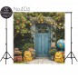 Backdrop blue door school accessories 4134